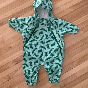 MEC Green Alligator Print Raincoat for All-Weather Protection